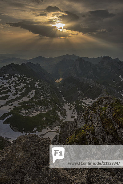 Sonnenaufgang vom Säntis in Appenzell