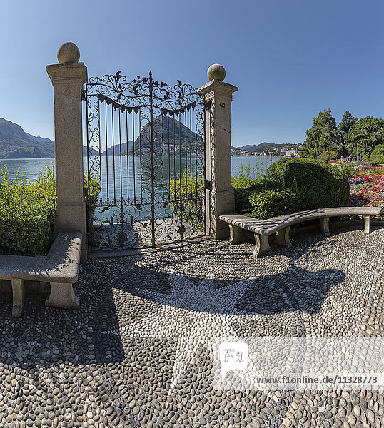 Lugano and lake Lugano in the Ticino