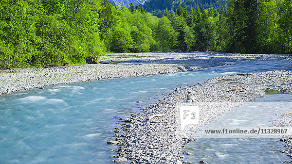 Stillach mountain brook in the Allgäu alps Bavaria