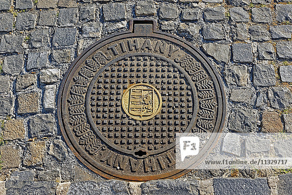 Cast iron lid in Tihany, Hungary