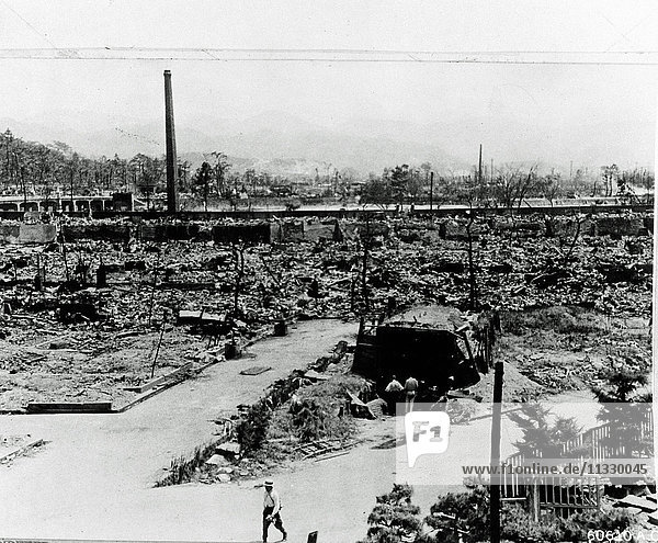 Hiroshima nach dem Atombombenabwurf im Jahr 1945