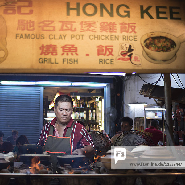 Street food in Chinatown at night  Kuala Lumpur  Malaysia  Southeast Asia  Asia