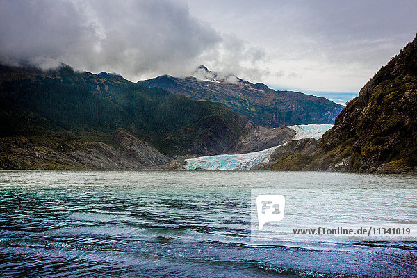 Mendenhall Glacier in Juneau  Alaska  United States of America  North America