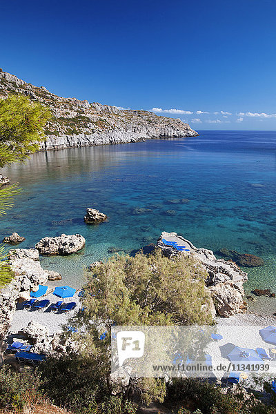 Strand auf der Insel Rhodos  Dodekanes  Griechische Inseln  Griechenland  Europa