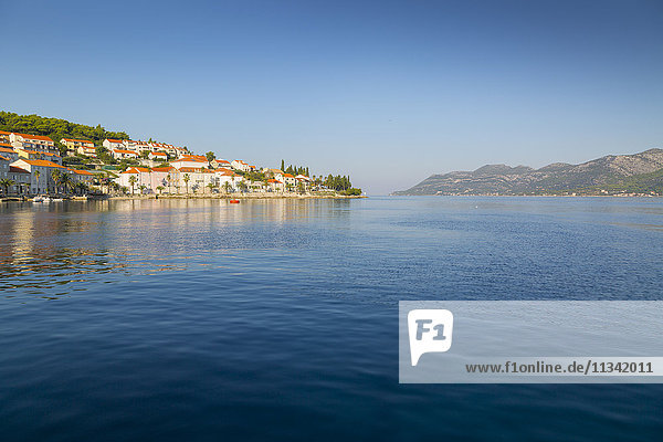 Hafen von Korcula  Korcula  Dalmatien  Kroatien  Europa