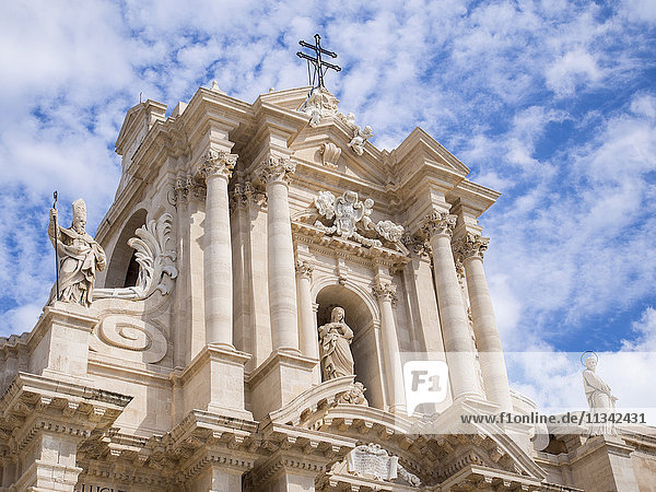 Siracusa Cathedral  Syracuse  UNESCO World Heritage Site  Sicily  Italy  Europe