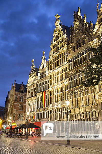 Zunfthäuser auf dem Hauptmarkt  Antwerpen  Flandern  Belgien  Europa
