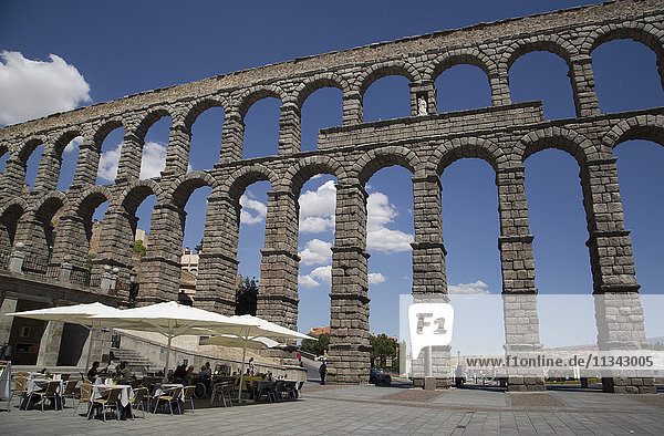 Römisches Aquädukt  Segovia  UNESCO-Weltkulturerbe  Kastilien und Leon  Spanien  Europa