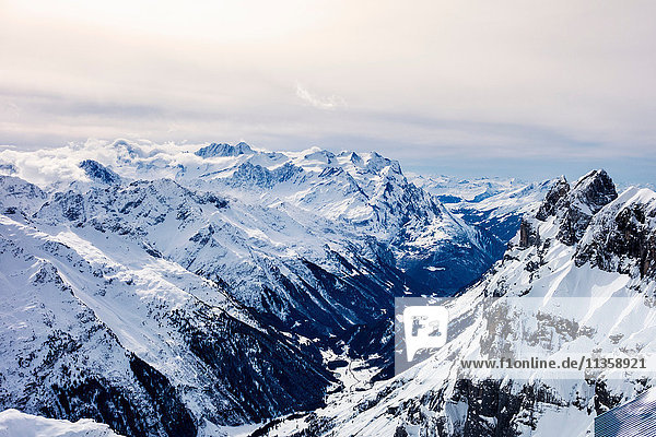 Schneebedeckte Landschaft  Titlis  Schweiz