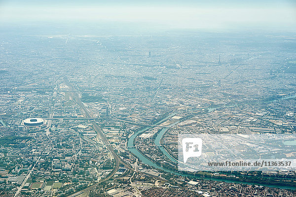 Luftaufnahme von Paris  Frankreich