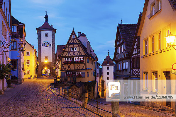 Deutschland  Bayern  Rothenburg  Traditionelle Häuser in der Altstadt