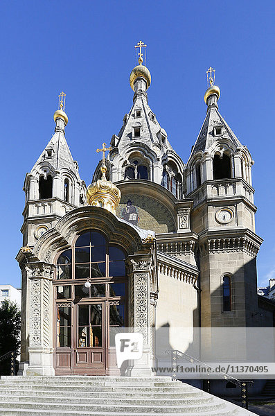 Frankreich Paris. 8. Bezirk. Orthodoxe Alexander-Newski-Kathedrale.