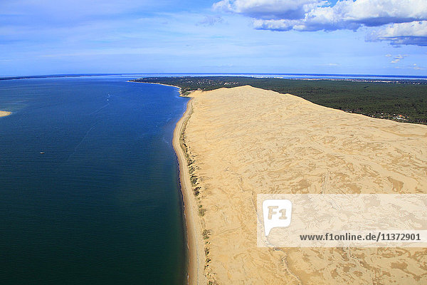 France  Gironde. Aerial view of the Dune of Pilat.