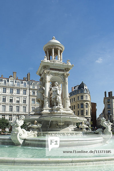 France. Lyon. Fountain of the Place des Jacobins ( 1885 )