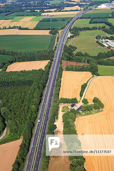 Frankreich Bretagne Morbihan. Luftaufnahme. RN 165