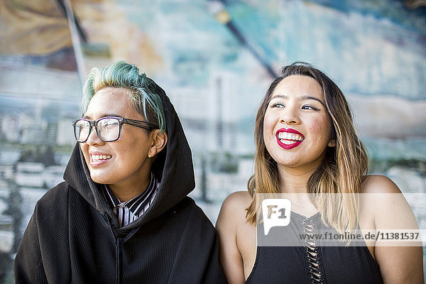 Portrait of smiling Asian women