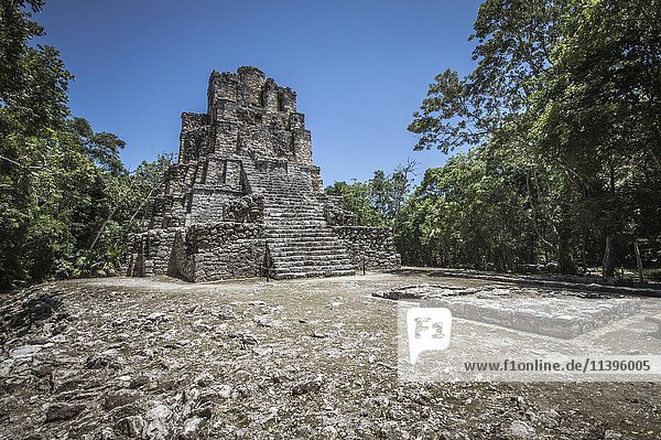 Hauptpyramide  Muyil  alte Maya-Stätte  Quintana Roo  Yucatan  Mexiko  Mittelamerika