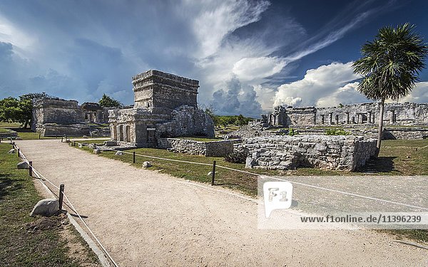 Antike Maya-Ruine  Tulum  Mexiko  Mittelamerika
