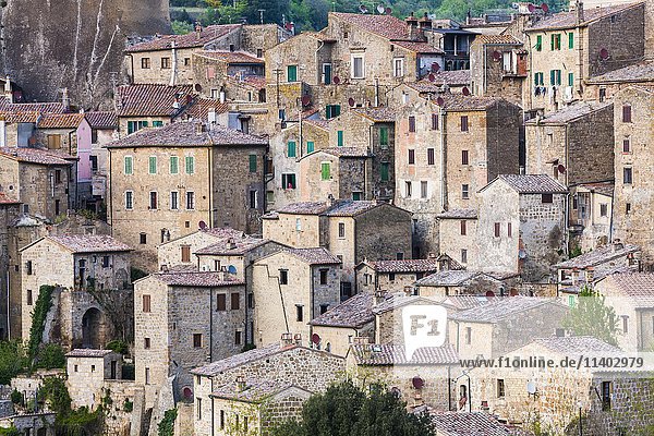 Alte Häuser  Sorano  Toskana  Italien  Europa