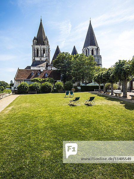 Kirche Saint-Ours  Logis Royal  Loches  Indre-et-Loire  Frankreich  Europa