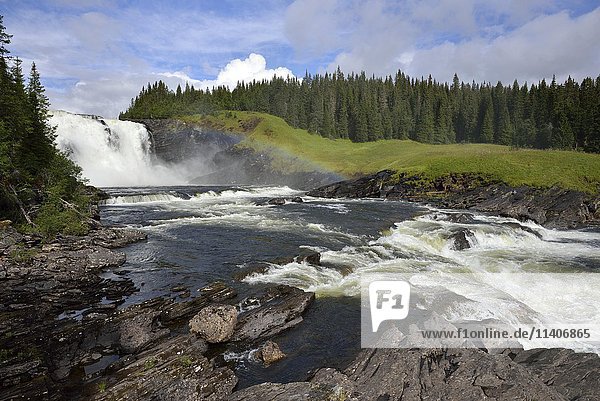 Wasserfall Tännforsen  Åre  Jämtland  Schweden  Europa
