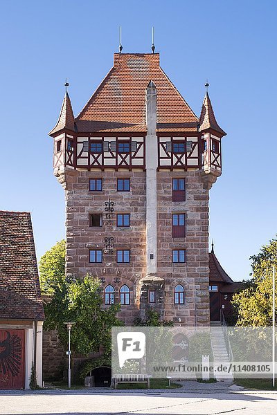 Schottener Turm in Burg Abenberg  Fränkisches Seenland  Mittelfranken  Franken  Bayern  Deutschland  Europa