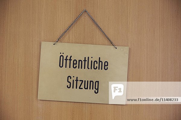 Sign Public Meeting  Amtsgericht  Deutschland  Europa