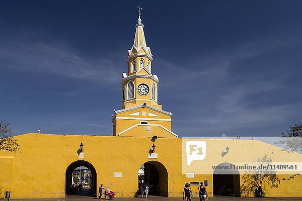 Tor der alten Stadt  Cartagena de Indias  Bolivar  Kolumbien  Südamerika