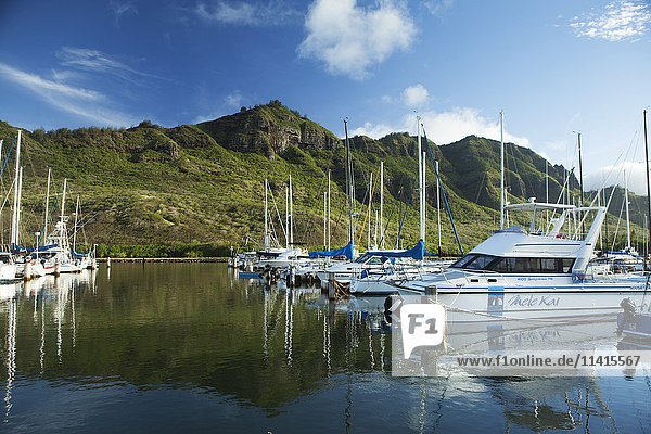 Boote  Nawiliwili kleiner Bootshafen; Lihue  Kauai  Hawaii  Vereinigte Staaten von Amerika'.