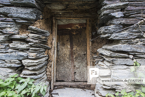 'Door in a house in Zhibiani village; Ushguli  Samegrelo-Zemo Svaneti  Georgia'