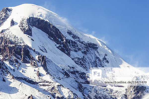 'Mount Kazbek in the Caucasus Mountains; Kazbegi  Mtskheta-Mtianeti  Georgia'