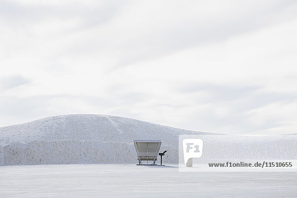 Picnic table and shelter at White Sands National Park