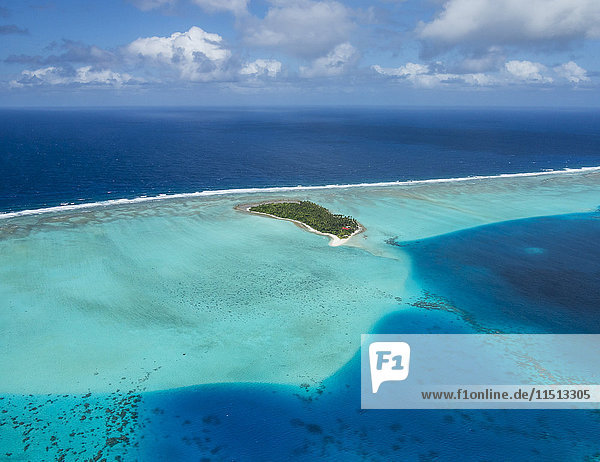 Luftaufnahme der Lagune von Wallis  Wallis und Futuna  Südpazifik  Pazifik