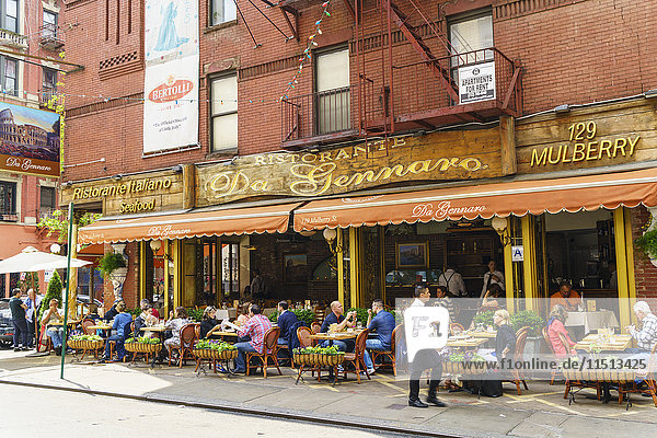 Italienisches Restaurant in Little Italy  Manhattan  New York City  Vereinigte Staaten von Amerika  Nordamerika