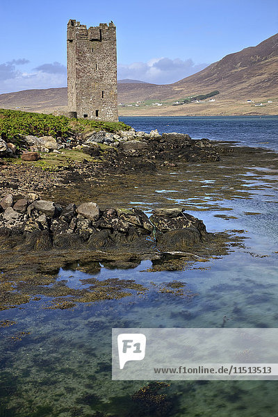 Schloss Kildavnet  Insel Achill  Grafschaft Mayo  Connacht  Republik Irland  Europa