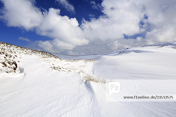 Snow  Cushleake Mountain  County Antrim  Ulster  Northern Ireland  United Kingdom  Europe