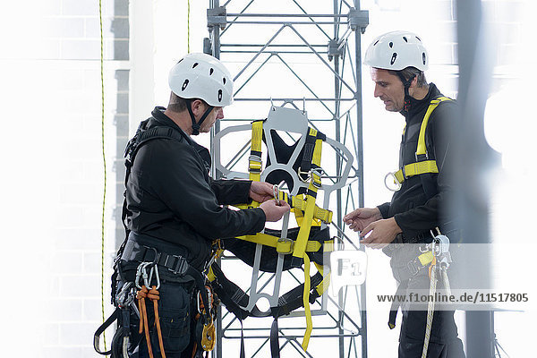 Transmission tower engineers training in training facility