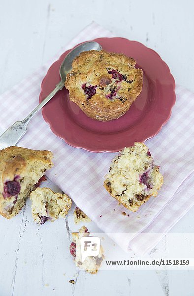 Vegane Cranberry-Hafer-Muffins