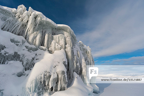 Eisformationen  Tornetrask-See  Abisko-Nationalpark  Schweden