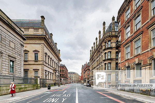 Stadtbild der Princess Street  Manchester  UK