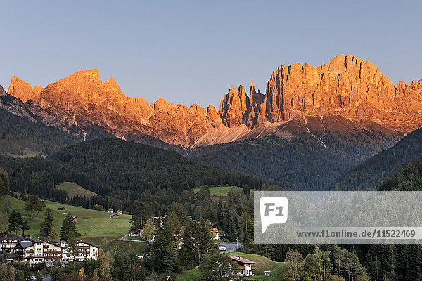 Italien  Südtirol  Rosengarten  Alpenglühen