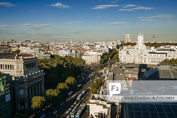 Spanien  Madrid  Stadtbild mit Alcala Straße