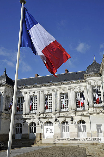 Frankreich  Pays de La Loire  Loire-Atlantique (44) Rathaus von Nantes mit Blick auf den Haupthof la cour d'honneur .