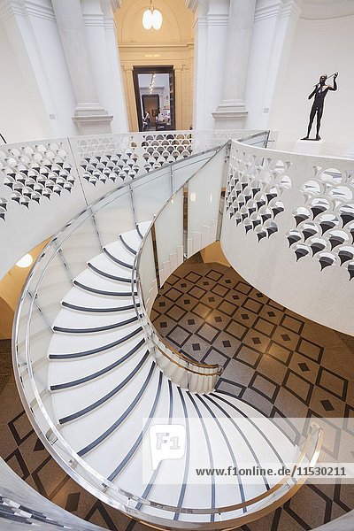 England  London  Tate Britain  The Main Foyer Spiral Staircase