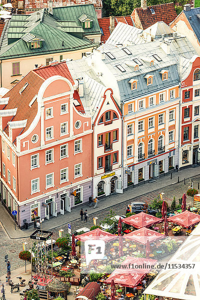 Lettland  Riga  Blick auf die Altstadt mit Jugendstilhäusern