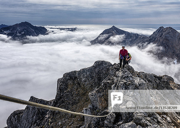 Greenland  Kulusuk  Mountaineers in the Schweizerland Alps