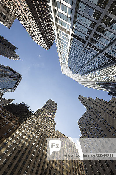 USA  New York City  Manhattan  Financial District  Ansicht von unten