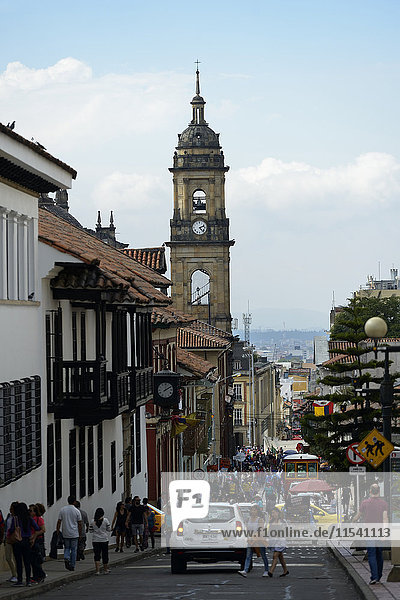 Kolumbien  Bogota  La Candelaria  Altstadt  Turm der Kathedrale