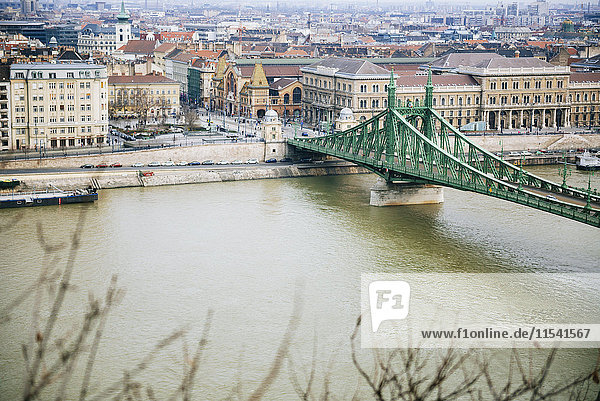 Hungary  Budapest  Liberty Bridge at Danube river