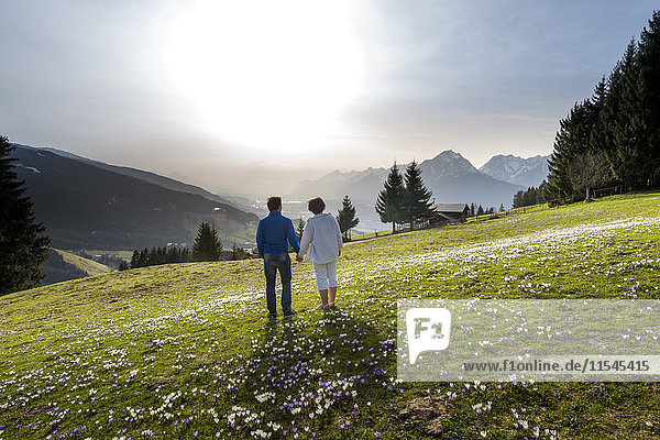 Austria  Tyrol  Couple on alp